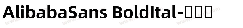 AlibabaSans BoldItal字体转换